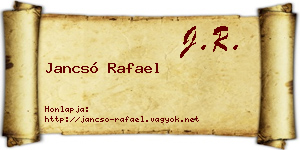 Jancsó Rafael névjegykártya